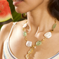 SEA-INSPIRED FISH-CARVED STONES AND BAROQUE PEARLS CLOSE NECKLACE