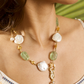 SEA-INSPIRED FISH-CARVED STONES AND BAROQUE PEARLS CLOSE NECKLACE