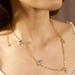 TWISTED CHAIN, BAROQUE AND POLKI CLOSE NECKLACE