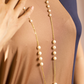 ASCENDING PEARL AND CHAIN GOLDEN STRING- CREAM