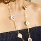 HEART POLKI AND GARNET BAROQUE TASSEL NECKLACE- RUBY RED