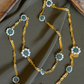 MELON-GREEN PEARL FLOWER NECKLACE