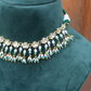 KUNDANKARI JHALLAR NECKLACE- GREEN