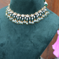 KUNDANKARI JHALLAR NECKLACE- GREEN