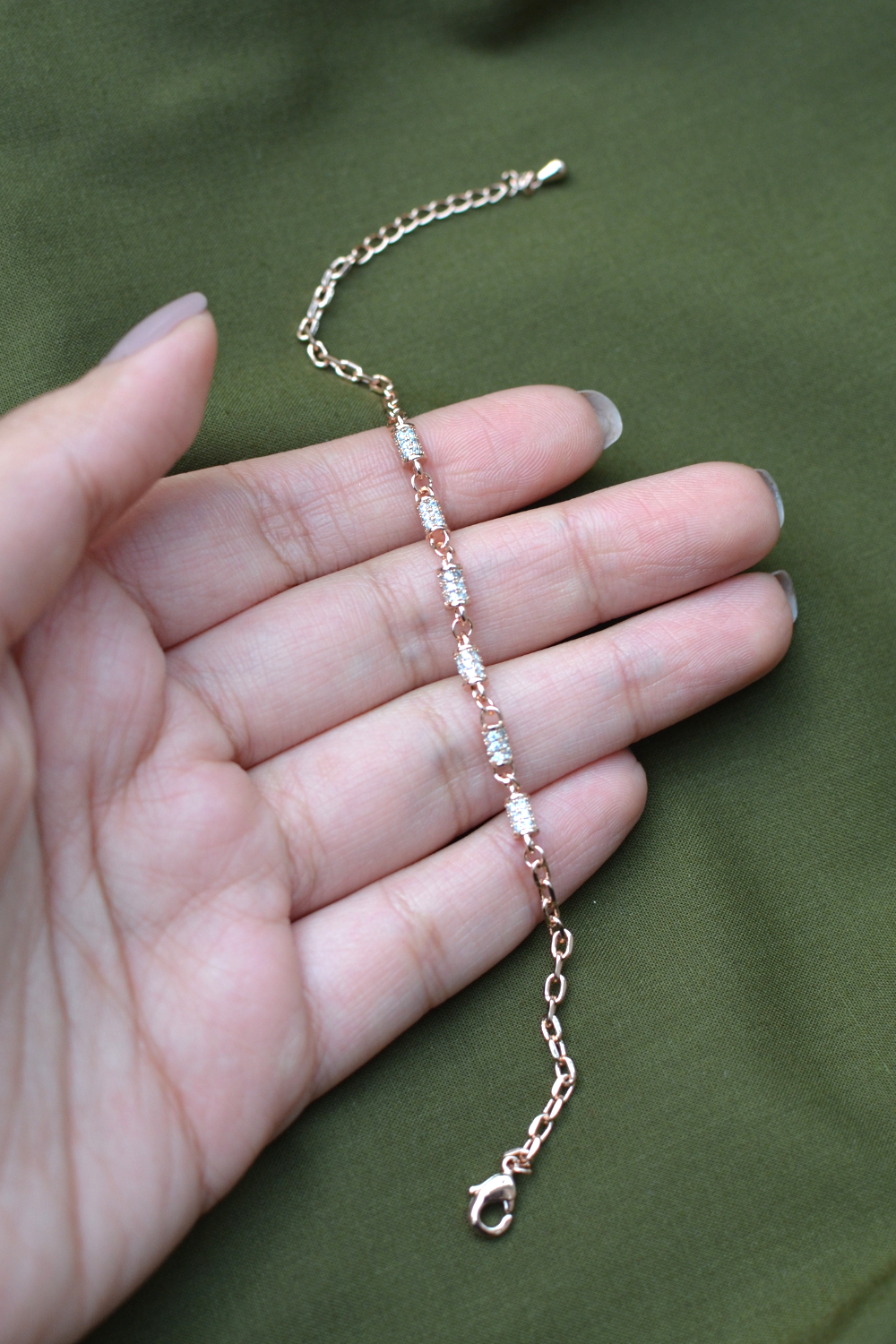 ROSE GOLD BARREL ADJUSTABLE BRACELET