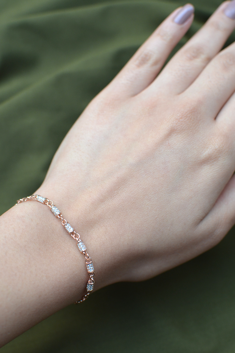 ROSE GOLD BARREL ADJUSTABLE BRACELET