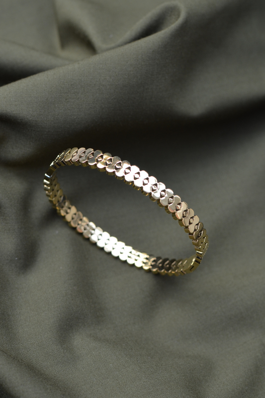 GOLDEN MESH CUFF BANGLE