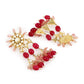 RED PINK SUN TOPS KUNDAN EARRINGS