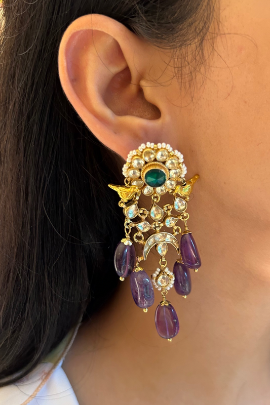 BIRD AMETHYST EARRINGS