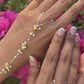 GOLD BIRD SILVER CHAIN HATHPHOOL (PAIR)