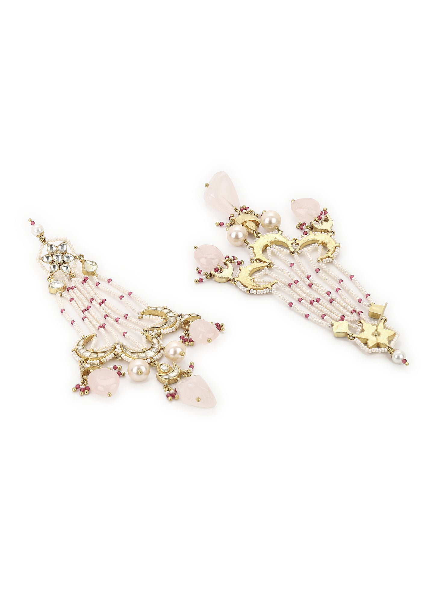 CHANDRIKA JHOOMAR EARRINGS- PINK