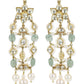 MINI POLKI JAALI EARRINGS - MINT GREEN
