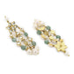 MINI POLKI JAALI EARRINGS - MINT GREEN