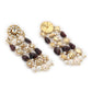 POLKI JAALI EARRINGS - MAROON