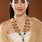 ORNATE NECKLACE PHULKARI PENDANT SET - GREEN