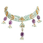 CRESCENT POLKI CHOKER SET - AMETHYST