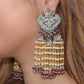 GENDA LADI JHUMKIS- GREEN GARNETS