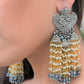 GENDA LADI JHUMKIS- GREEN GARNETS