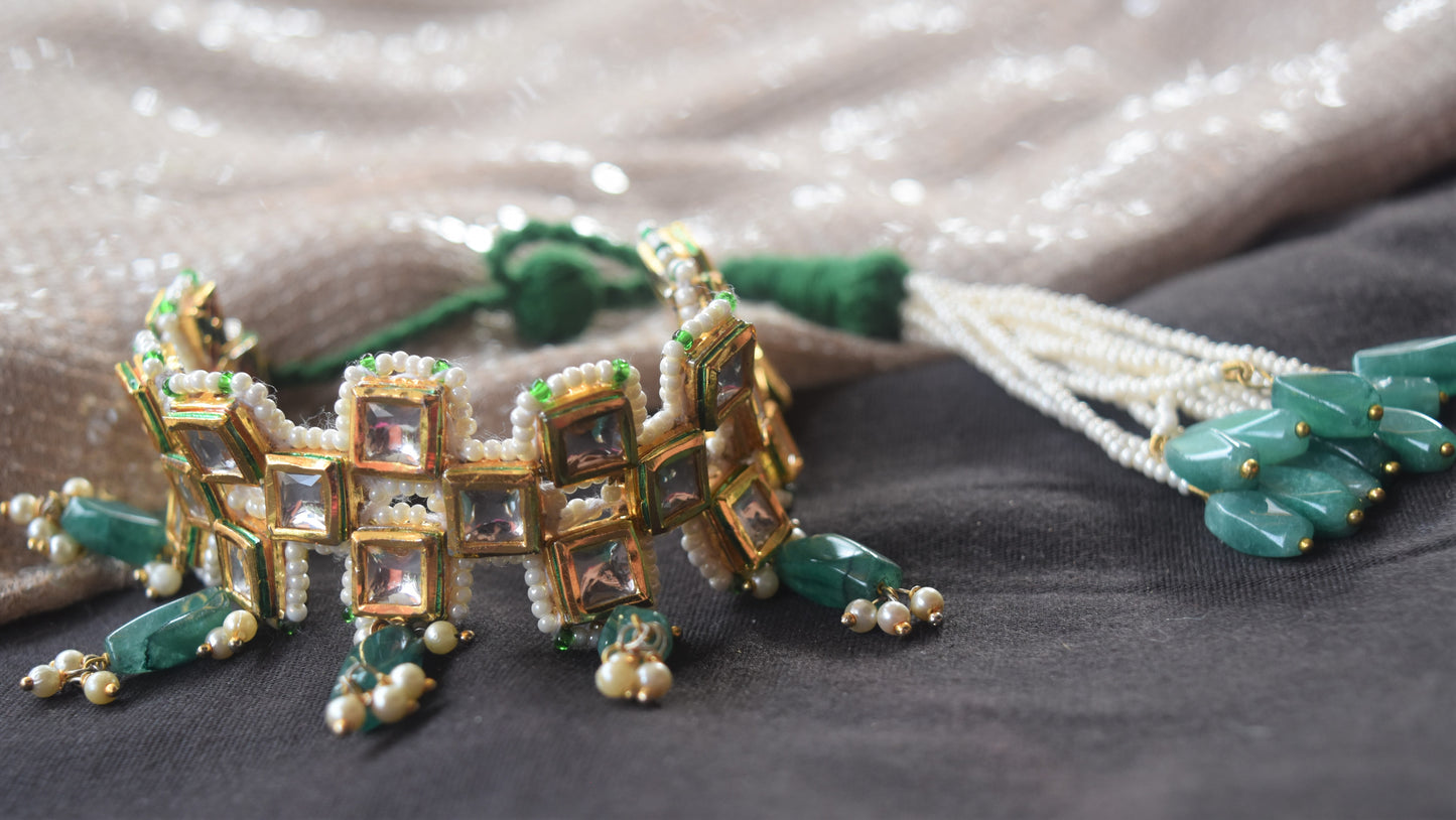 SQUARE POLKI POCHI LUMBA BRACELET