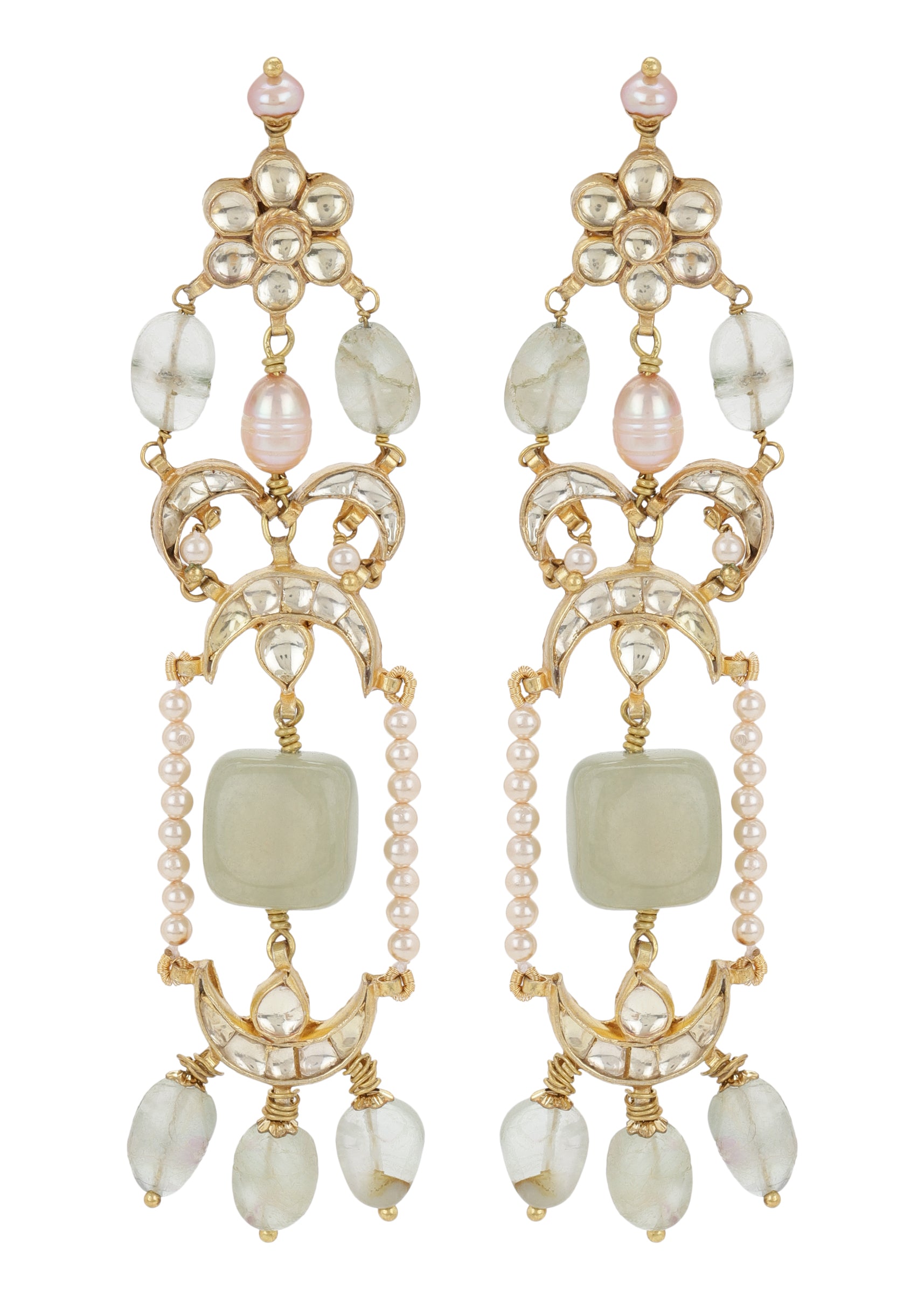 Fashion :: Earrings :: SILVER FILIGREE CRAFT - CHANDI TARKASHI oxidised  earrings studs silver oxidised jewellery ethnic kundan gemstones earrings  tops (MYFBO23ER2_CLR)