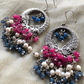 MINI MERMAID EARRINGS - PINK AND BLUE