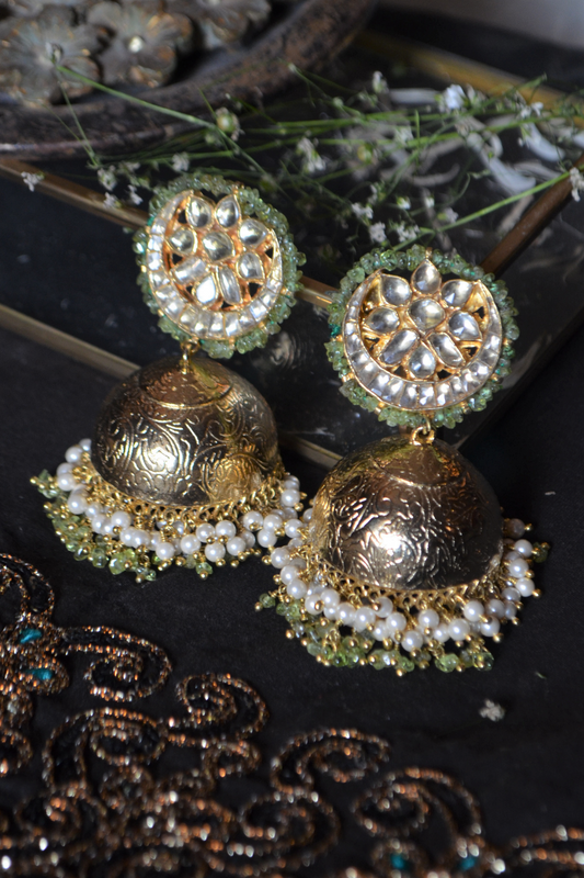 GREEN SWARNIKA JHUMKAS