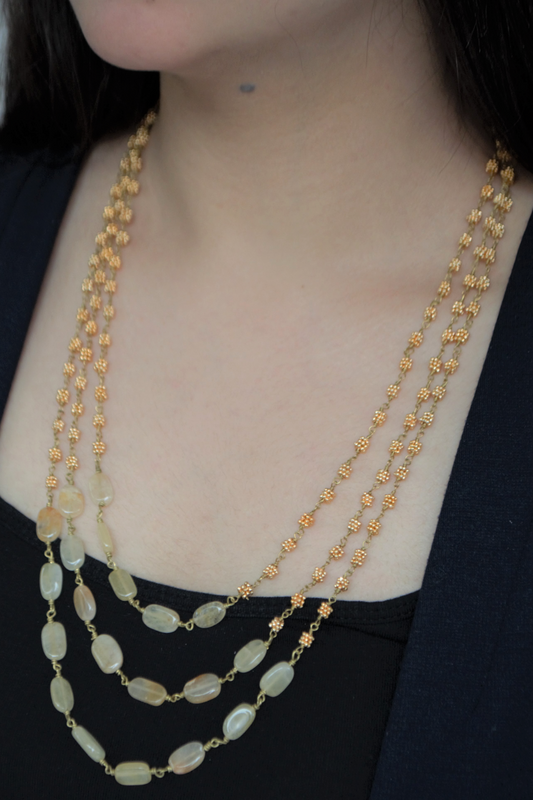 CARVED CITRINE NECKLACE