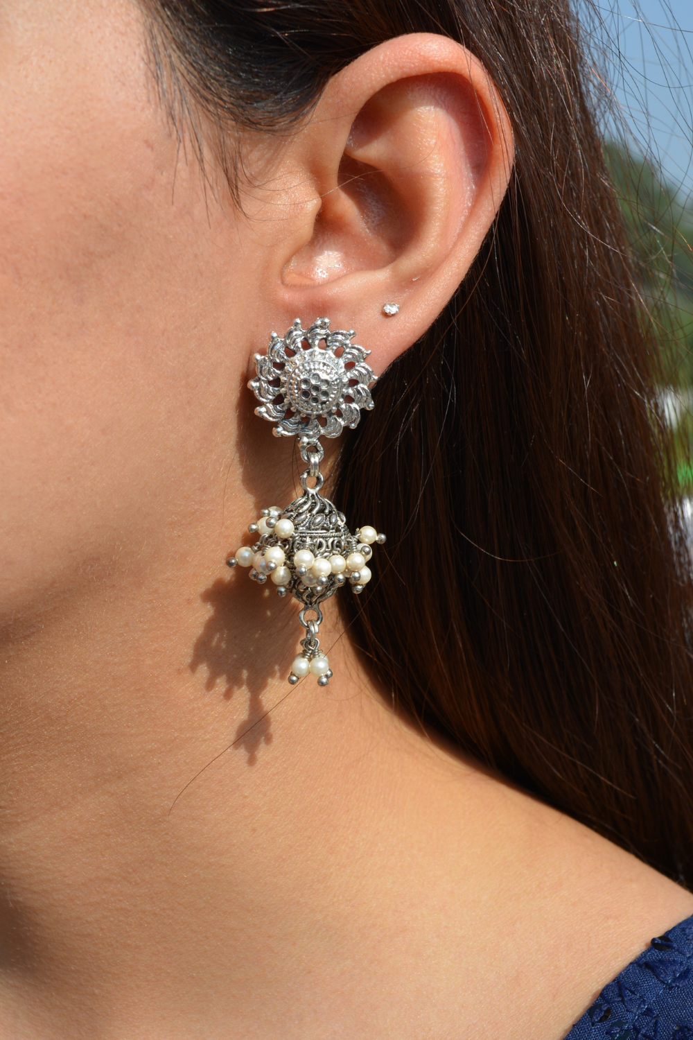 SUNFLOWER DAMRU EARRINGS