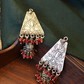 RED TIKONI JHUMKIS