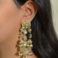 CITRINE AHMEDABADI EARRINGS- BLUE