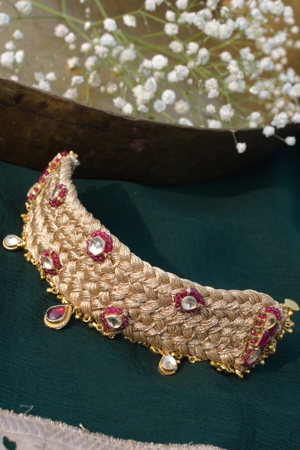 RESHAMI KUNDANKARI BRACELET