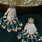 PASSA AHMEDABADI EARRINGS- FOREST GREEN