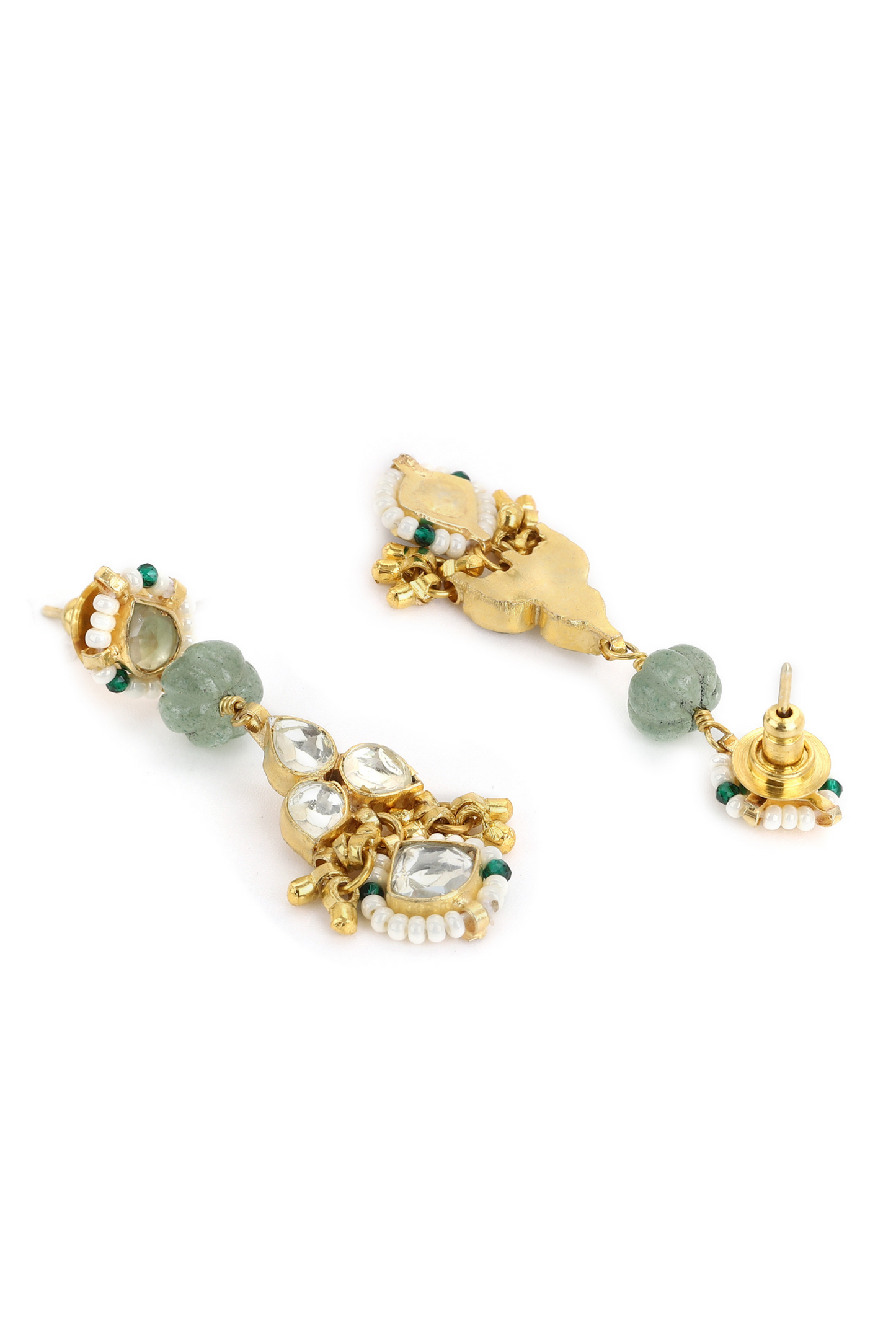 POLKI JAALI CHOKER-CUM-BRACELET SET-  SAGE GREEN