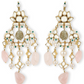 KAMAL JAAL EARRINGS - ROSE QUARTZ