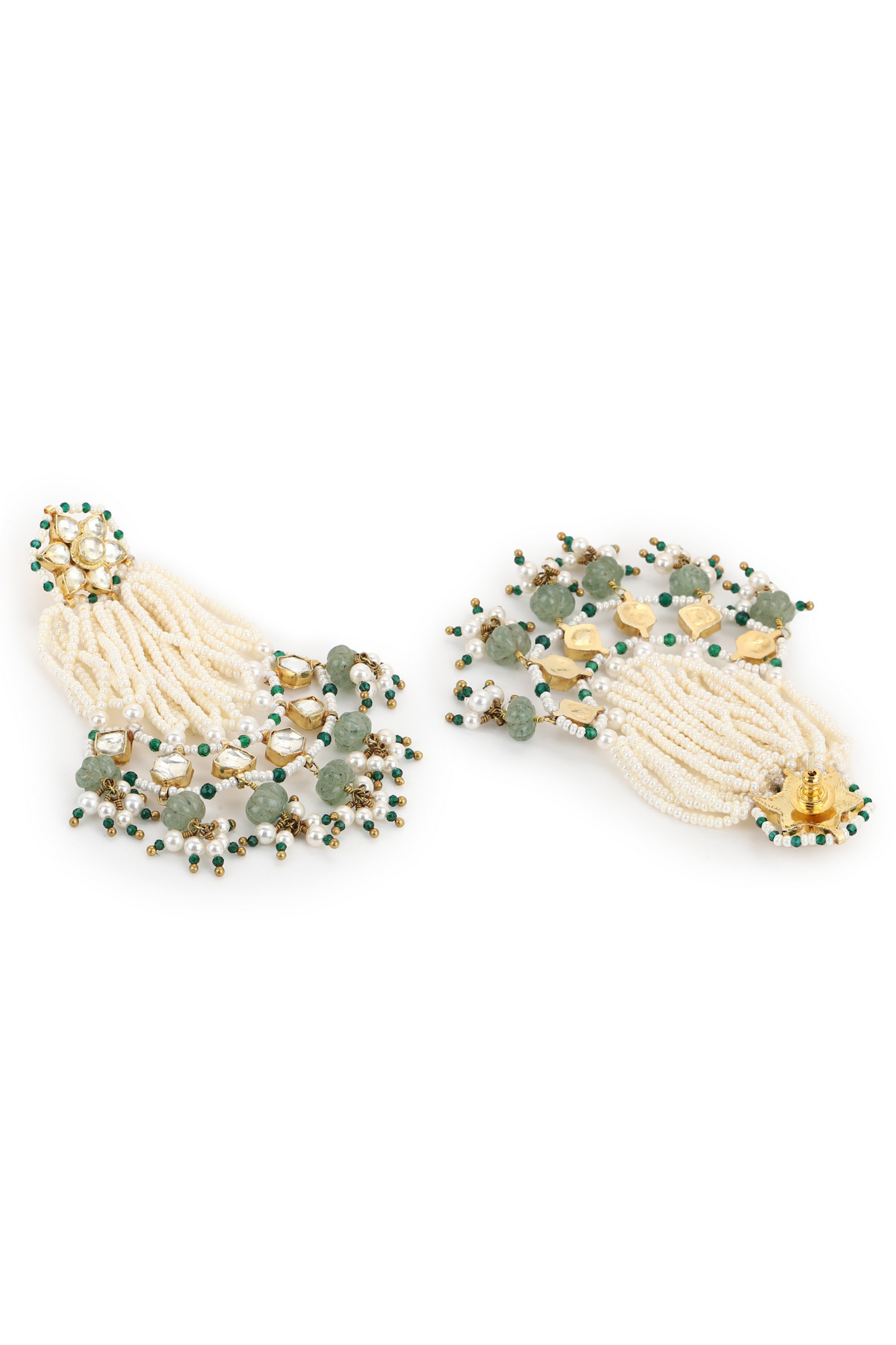 PASSA AHMEDABADI EARRINGS-MINT GREEN