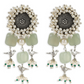 BIRD SAGE GREEN CHOKER WITH EARRINGS