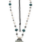 FOREST GREEN DAMRU NECKLACE