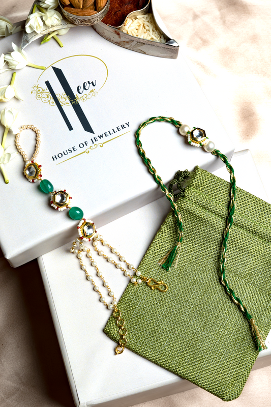 FALAK HANDHARNESS RAKHI SET- GREEN