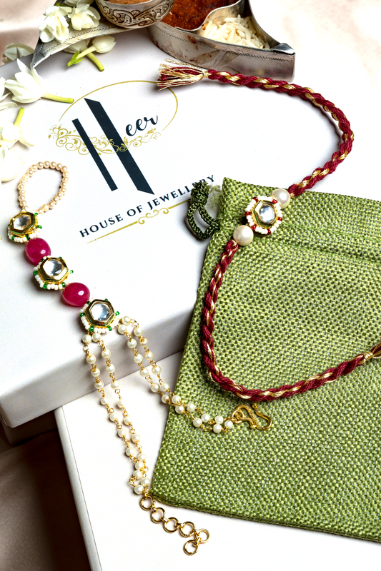 FALAK HANDHARNESS RAKHI SET- RED