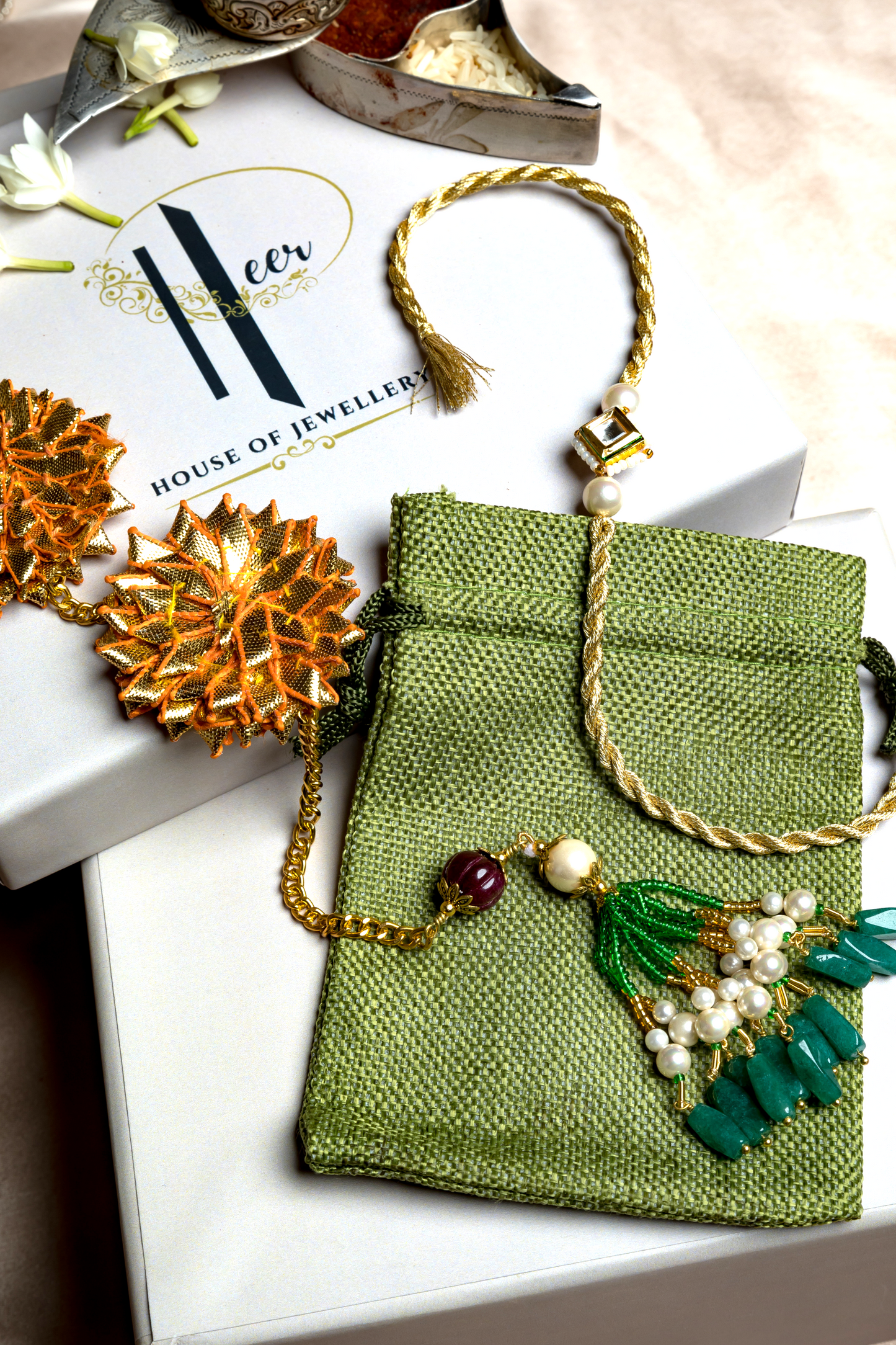 GOTA LUMBA RAKHI SET