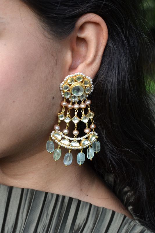 PUSHP PASSA EARRINGS- MINT GREEN