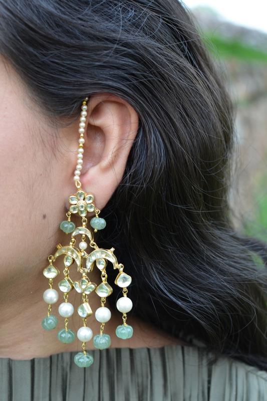 HONEYSUCKLE CRESCENT EARRINGS