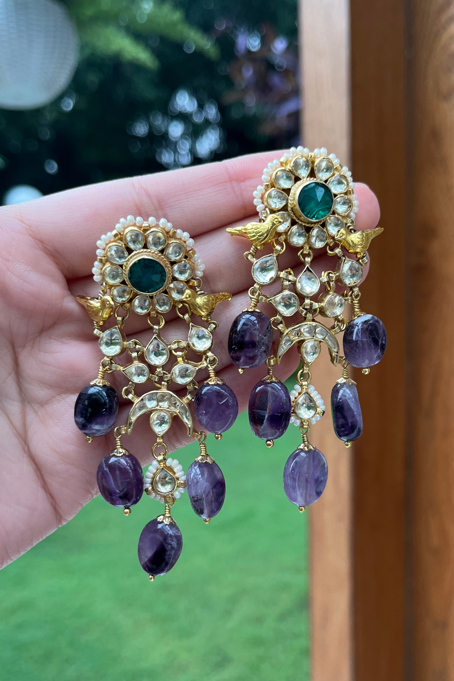 BIRD AMETHYST EARRINGS