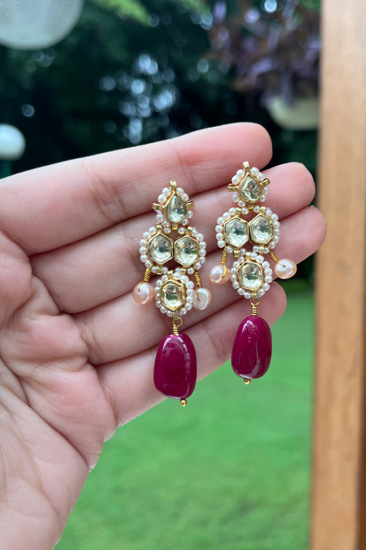 KOORM EARRINGS - RUBY RED