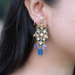 BLUE KUNDANKARI EARRINGS