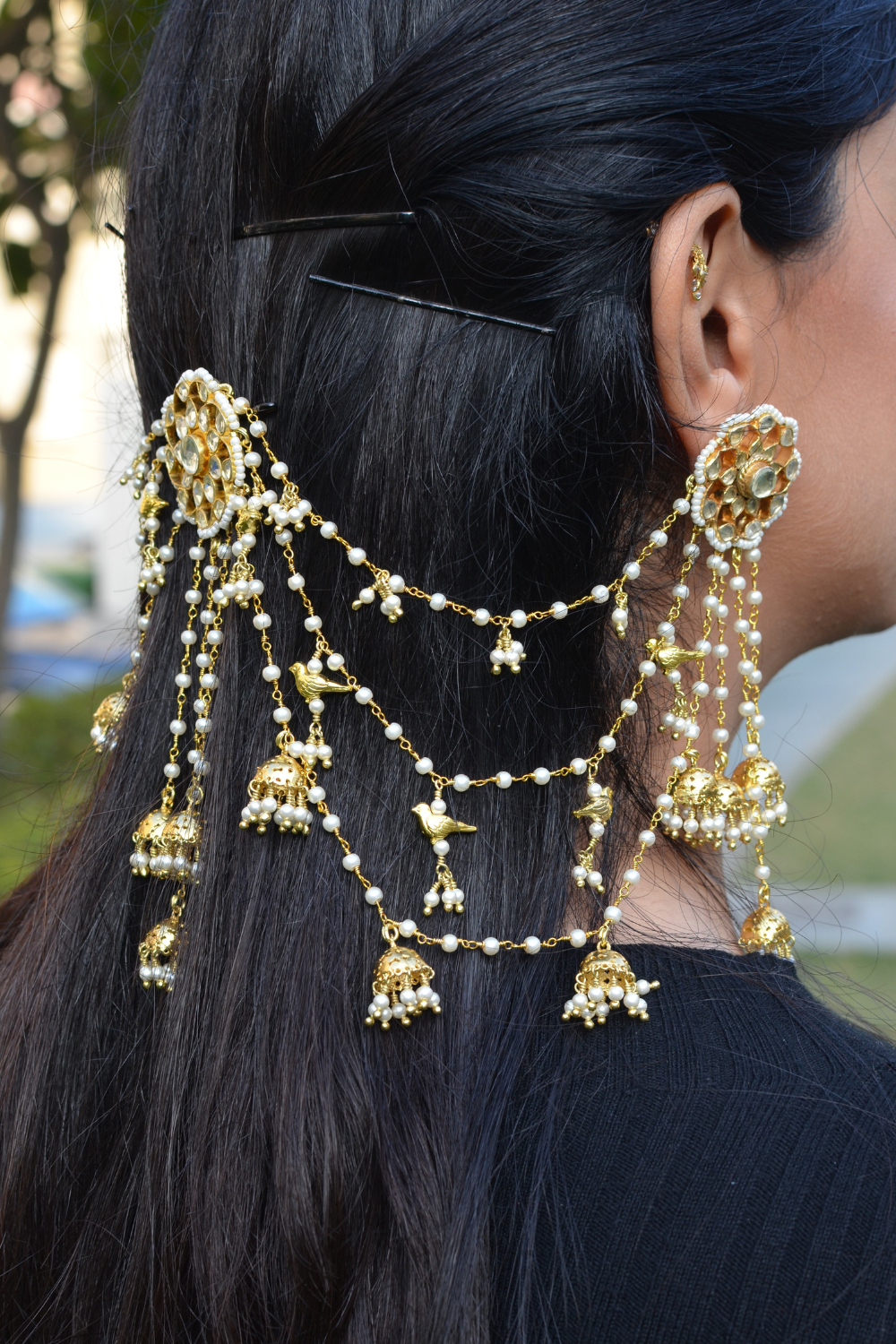 BRIDAL BIRD EARRINGS/ HAIR ACCESSORY