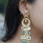 CHAAND JAALI EARRINGS- MINT GREEN