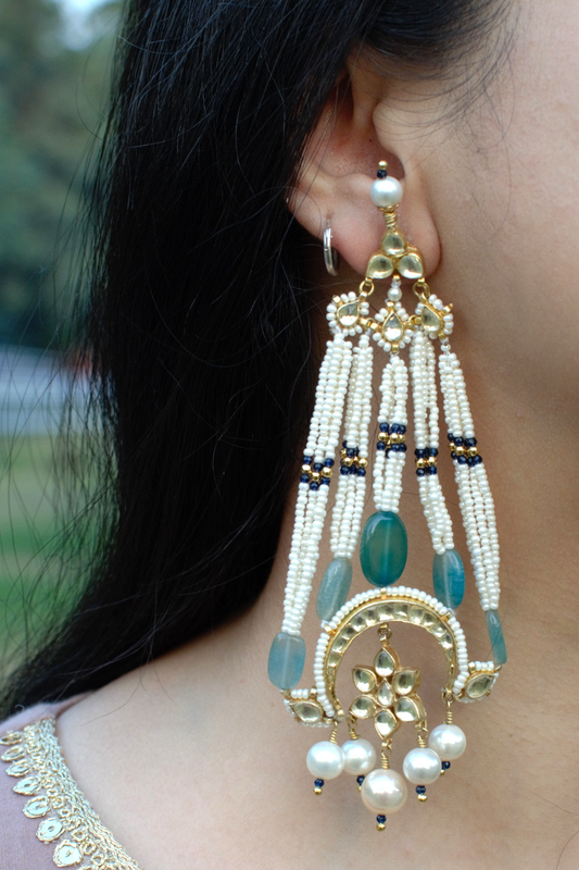 CHEED PASSA EARRINGS- SEA GREEN