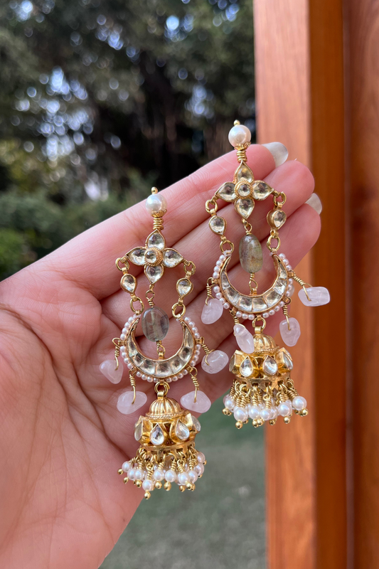 CRESCENT POLKI JHUMKIS