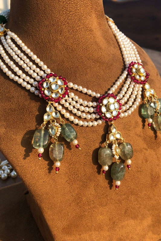 GULBANDH KUNDANKARI NECKLACE SET